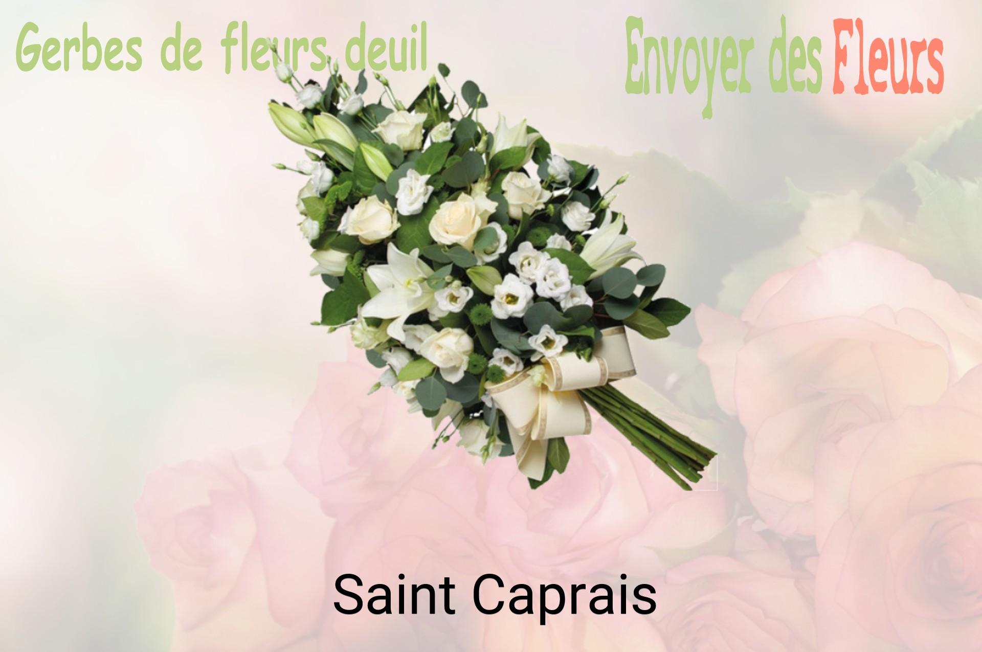 Gerbe de fleurs de deuil livrée à Saint-Caprais